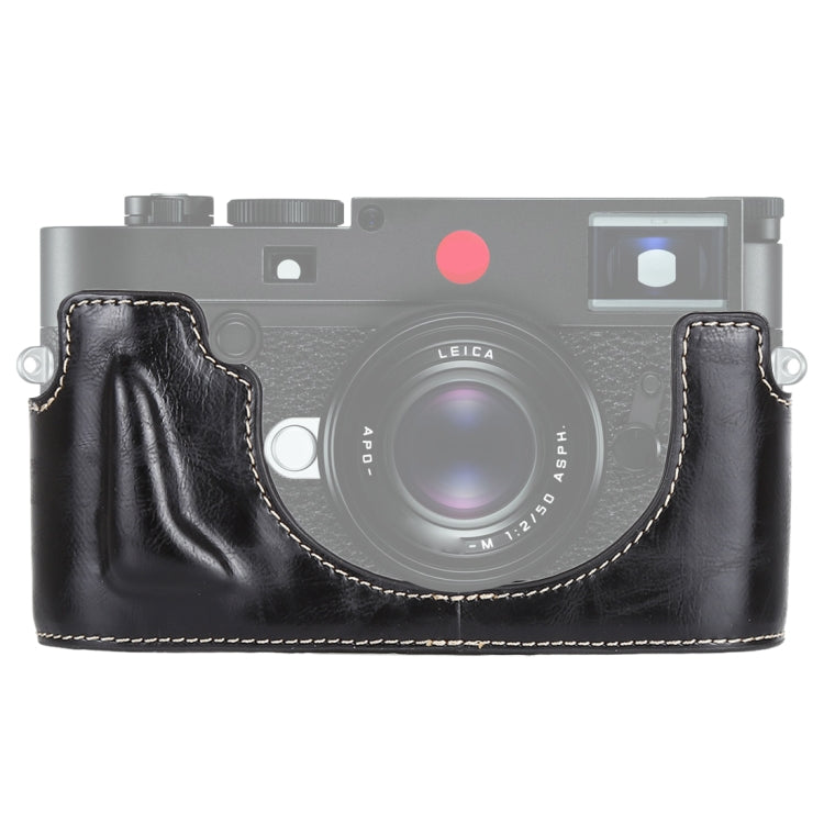 Frendorf | 1/4 inch Draad PU Leer Camera Halve Case Basis voor Leica M10 (Zwart)