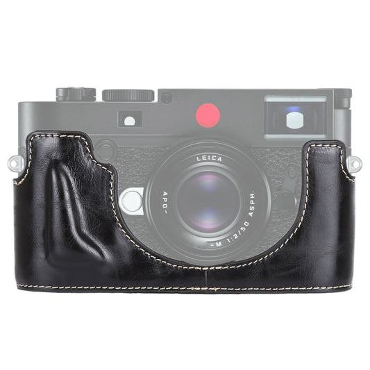 Frendorf | 1/4 inch Draad PU Leer Camera Halve Case Basis voor Leica M10 (Zwart)