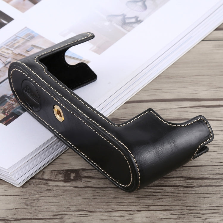 Frendorf | 1/4 inch Draad PU Leer Camera Halve Case Basis voor Leica M10 (Zwart)