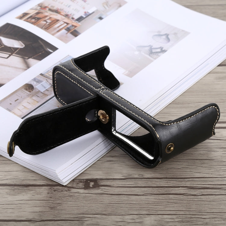 Frendorf | 1/4 inch Draad PU Leer Camera Half Case Basis voor FUJIFILM X100F (Zwart)