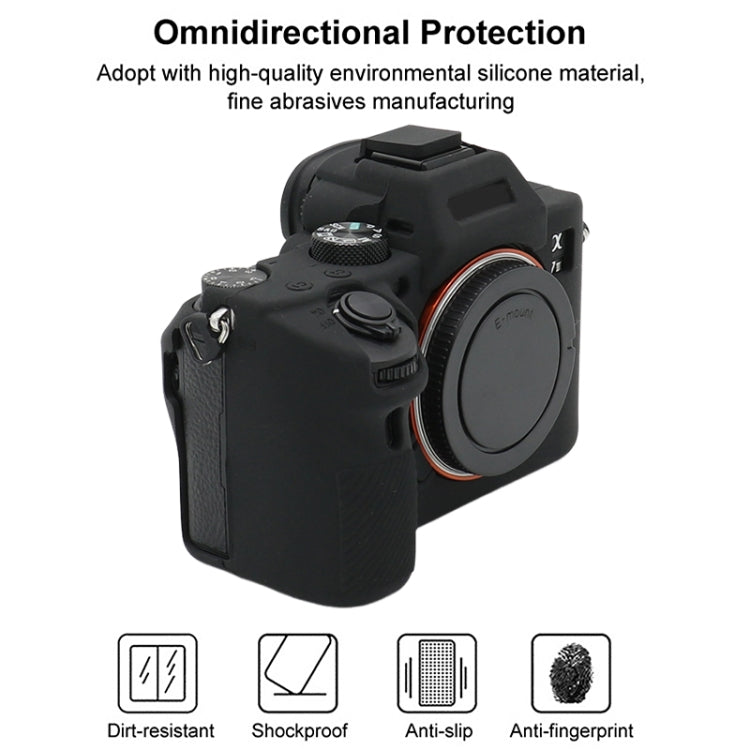 Frendorf | Voor Sony A7 III / ILCE-7M3 / A7R III Zachte Siliconen Beschermhoes (Zwart)