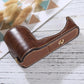 Frendorf | 1/4 inch Draad PU Leer Camera Half Case Basis voor Sony ILCE-5100 / A5100 (Koffie)