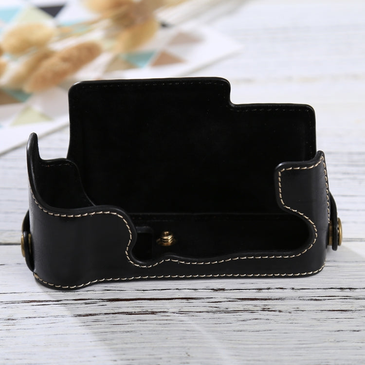 Frendorf | 1/4 inch Draad PU Lederen Camera Halve Case Basis voor FUJIFILM X-E3(Zwart)