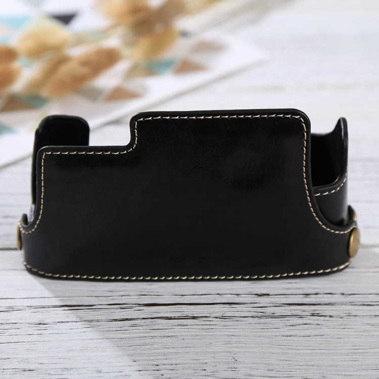 Frendorf | 1/4 inch Draad PU Lederen Camera Halve Case Basis voor FUJIFILM X-E3(Zwart)