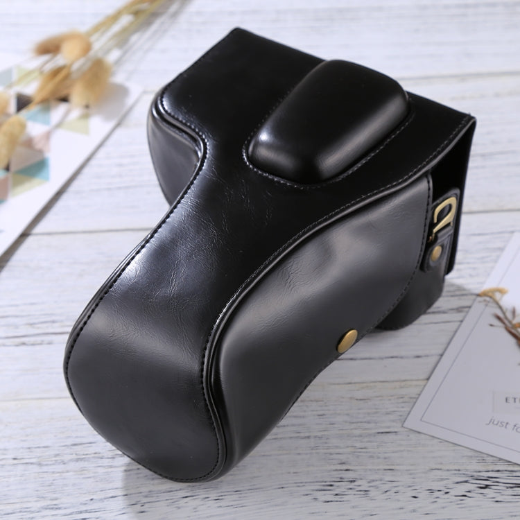 Frendorf | Full Body Kamera PU Leder Tasche für Nikon D5300 / D5200 / D5100 (18-55mm / 18-105mm / 18-140mm Objektiv) (Schwarz)