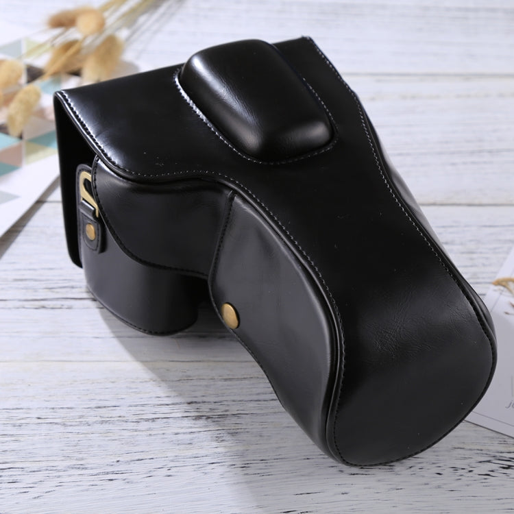 Frendorf | Full Body Kamera PU Leder Tasche für Nikon D5300 / D5200 / D5100 (18-55mm / 18-105mm / 18-140mm Objektiv) (Schwarz)