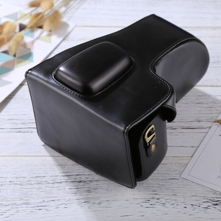 Frendorf | Full Body Kamera PU Leder Tasche für Nikon D5300 / D5200 / D5100 (18-55mm / 18-105mm / 18-140mm Objektiv) (Schwarz)