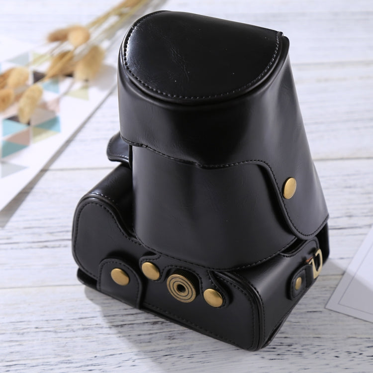 Frendorf | Full Body Kamera PU Leder Tasche für Nikon D5300 / D5200 / D5100 (18-55mm / 18-105mm / 18-140mm Objektiv) (Schwarz)