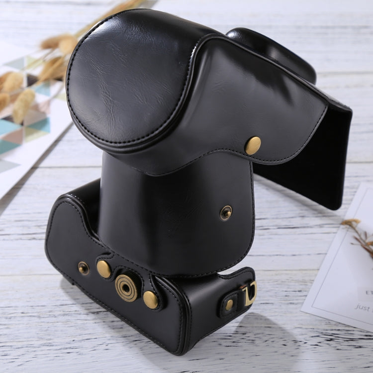 Frendorf | Full Body Kamera PU Leder Tasche für Nikon D5300 / D5200 / D5100 (18-55mm / 18-105mm / 18-140mm Objektiv) (Schwarz)