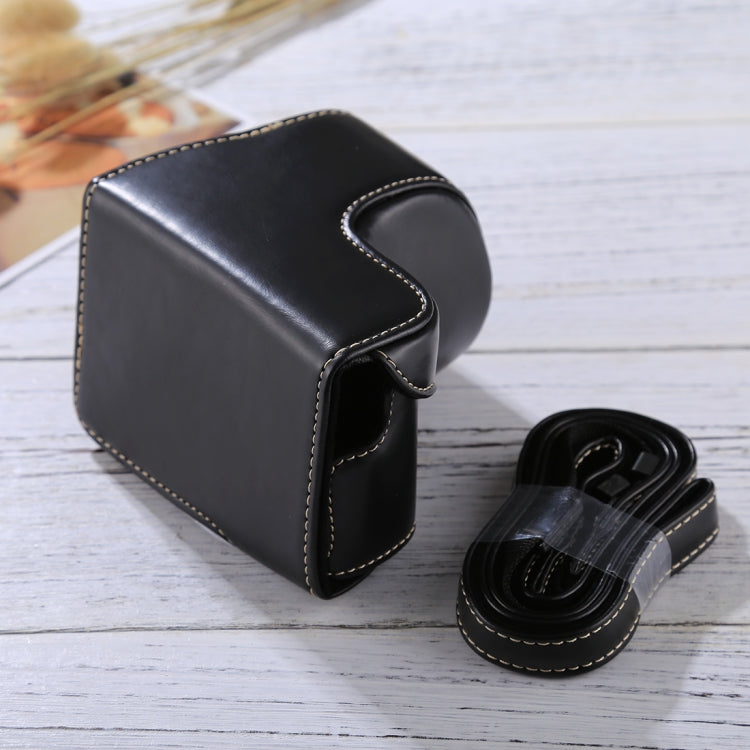 Frendorf | Volledige Body Camera PU Lederen Hoes Tas met Strap voor Sony A5100 / A5000 / NEX-3N (16-50mm / 40.5mm Lens)(Zwart)