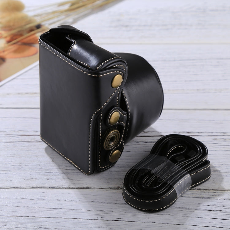 Frendorf | Volledige Body Camera PU Lederen Hoes Tas met Strap voor Sony A5100 / A5000 / NEX-3N (16-50mm / 40.5mm Lens)(Zwart)