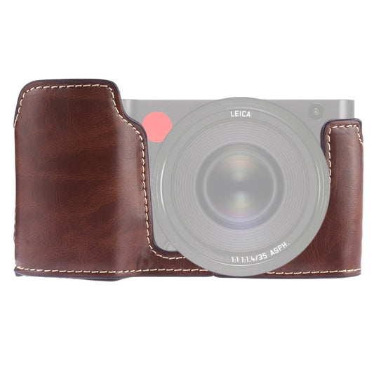 Frendorf | 1/4 Zoll Gewinde PU Leder Kamera Halbhülle Basis für Leica TL (Typ 701) (Kaffee)