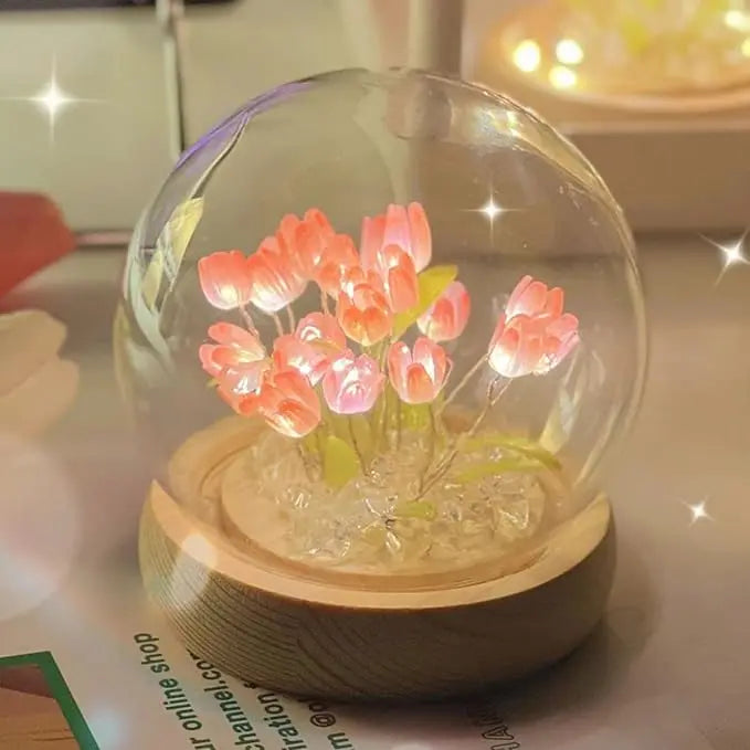 DIY Glas Tulpen Globus Lampe