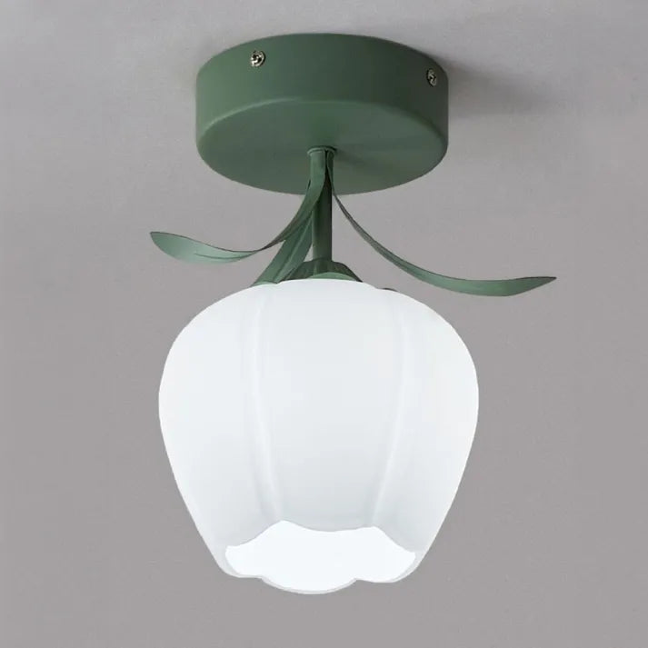 Frendorf | FleurTiffany Französische Tiffany-Deckenleuchte | Blumenmuster | Elegantes Jugendstil-Design für Ihr Zuhause
