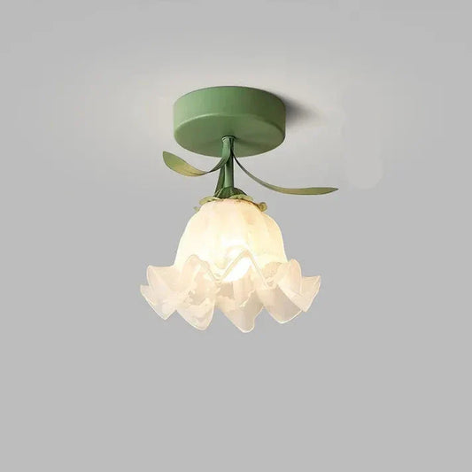 Frendorf | FleurTiffany Französische Tiffany-Deckenleuchte | Blumenmuster | Elegantes Jugendstil-Design für Ihr Zuhause