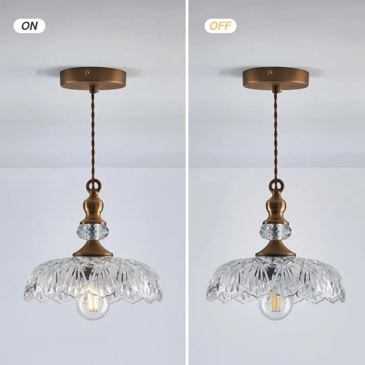 Frendorf | OrbisGlow Mid Century Mini Kücheninsel Glas Pendelleuchte | Elegantes Design | LED Beleuchtung | Moderne Raumdeko