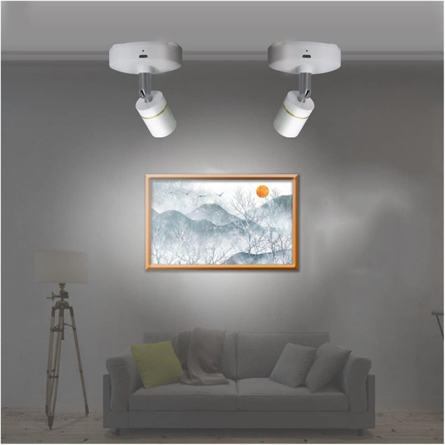 Frendorf | Kabelloser, wiederaufladbarer LED-Strahler und Schreibtischlampe mit Fernbedienung