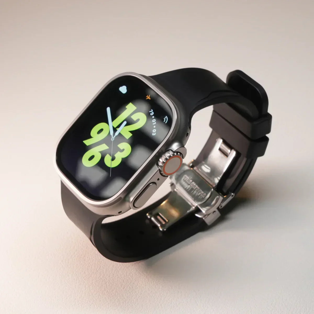 Frendorf | Luksus FKM Schmetterlingsverschlussarmband für Apple Watch