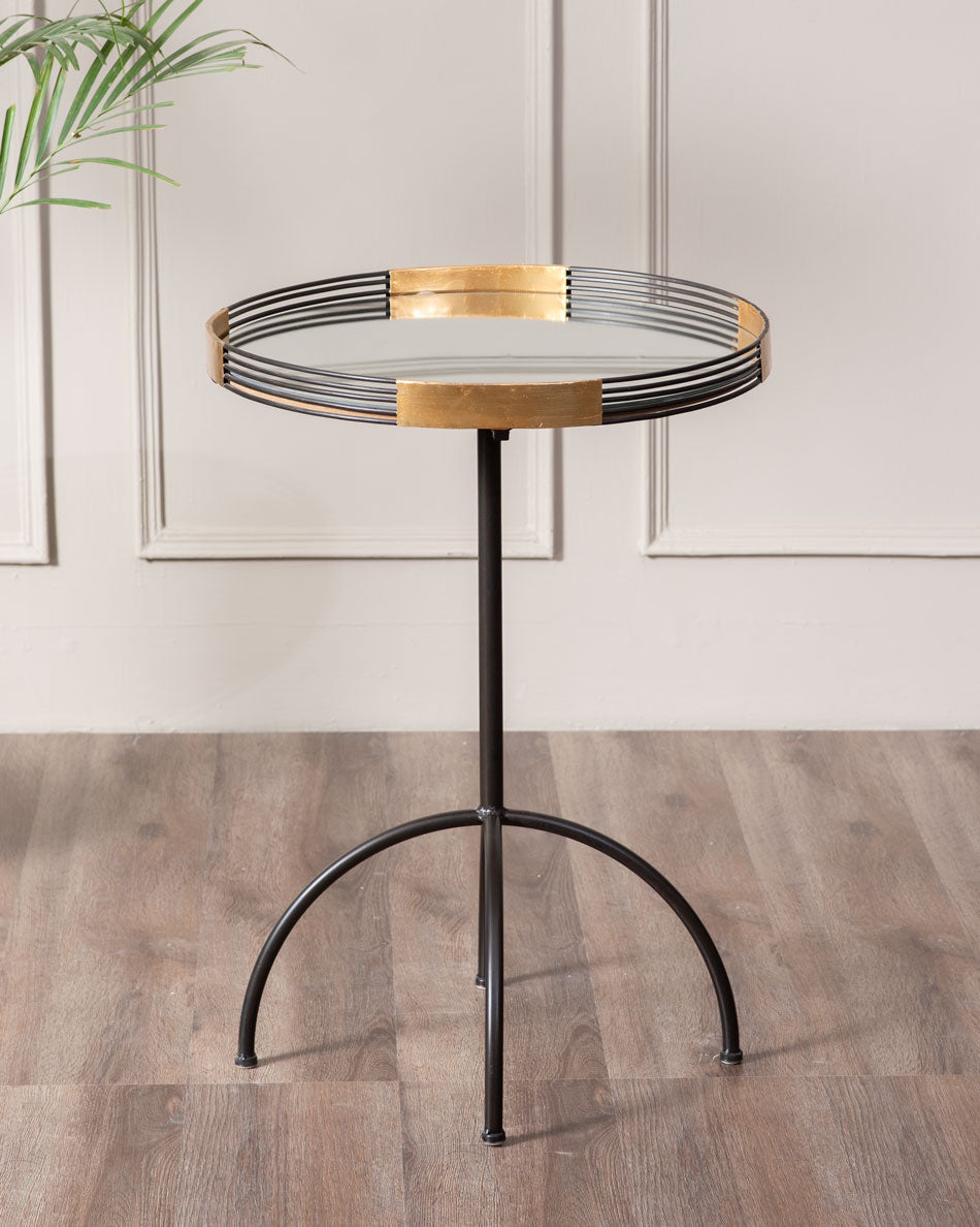 Frendorf | GlintSide Spiegel-Nebentisch im Richmond-Design | Moderner Beistelltisch | Elegante Wohnkultur