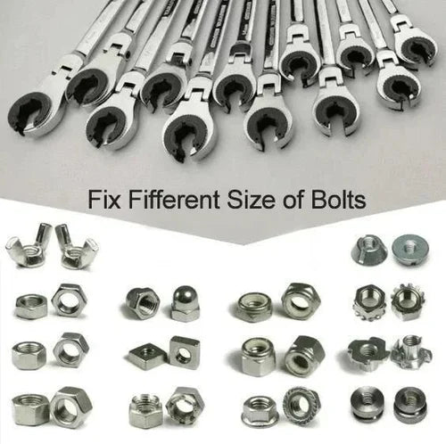 Frendorf | 2-in-1 Ratschen-Schlüssel mit Flexibler & Fester Kopf-Design