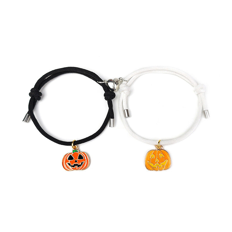 Frendorf | Süßes Halloween Herz Magnetpaar passendes Armband