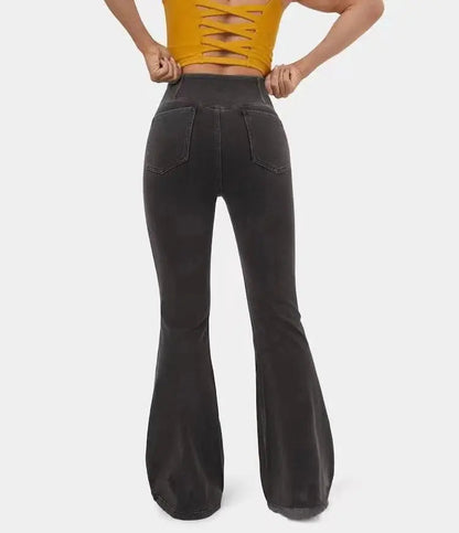 Frendorf | Damen High Waist ausgestellte Stretch Denim Jeans