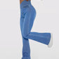 Frendorf | Damen High Waist ausgestellte Stretch Denim Jeans