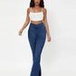 Frendorf | Damen High Waist ausgestellte Stretch Denim Jeans