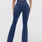 Frendorf | Damen High Waist ausgestellte Stretch Denim Jeans