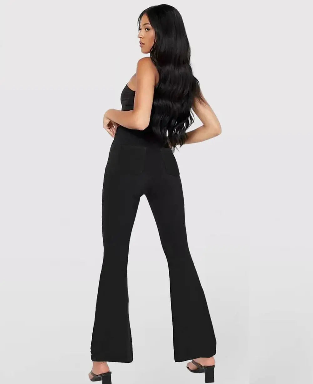 Frendorf | Damen High Waist ausgestellte Stretch Denim Jeans