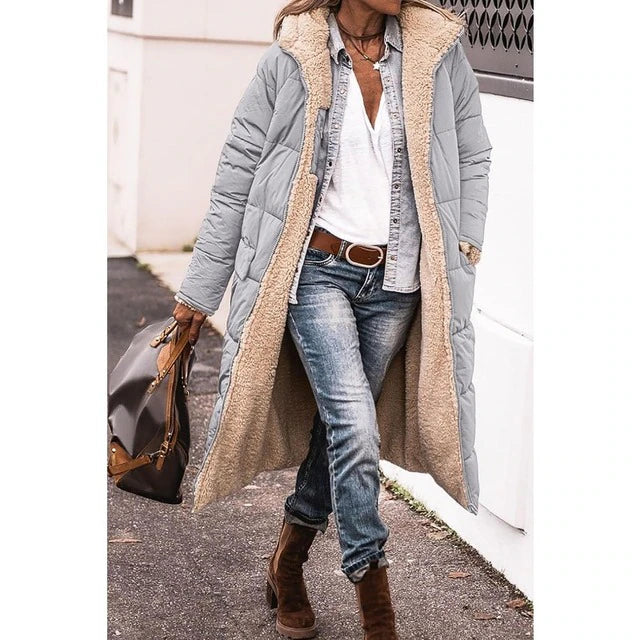 Frendorf | Wende lange gefütterte Winterjacke