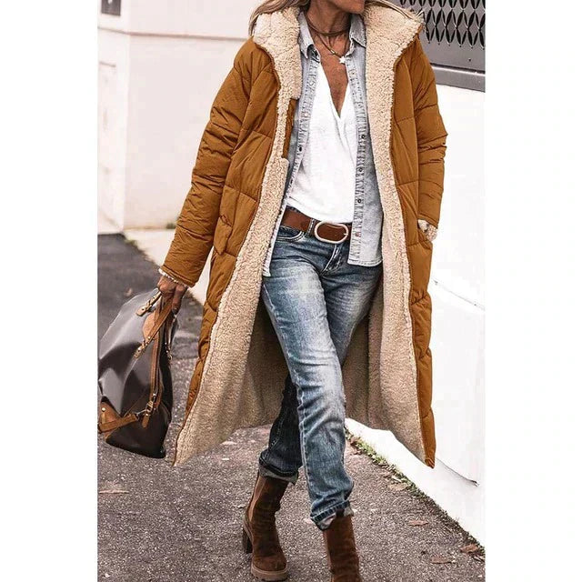 Frendorf | Wende lange gefütterte Winterjacke