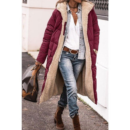 Frendorf | Wende lange gefütterte Winterjacke