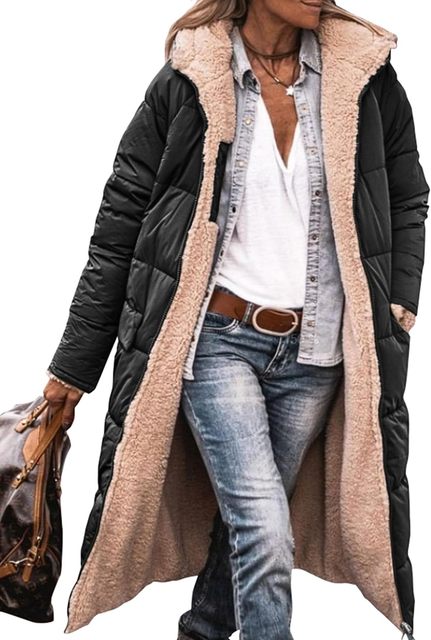 Frendorf | Wende lange gefütterte Winterjacke