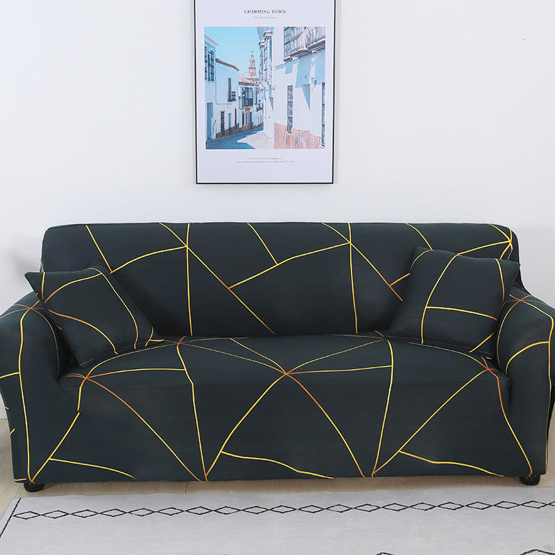 Sofabezug – GeoFlex – modernes geometrisches Design – elastische Passform