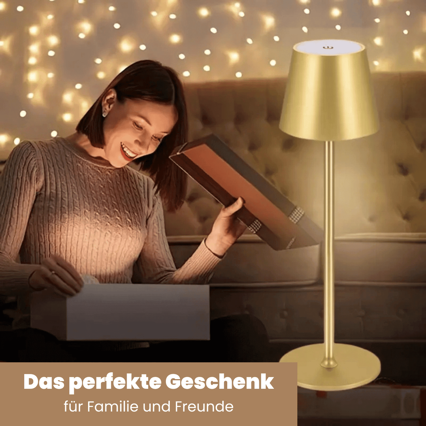 Frendorf LED Tischlampe – Kabellos, Touch-Bedienung & Dimmbares Licht