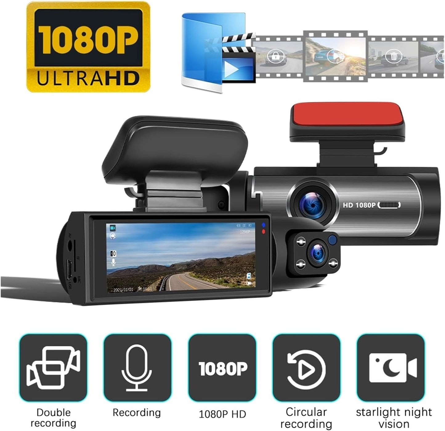Frendorf | Pro Full HD 1080P | Dual-Linse, Sicherheit und kristallklare Bilder