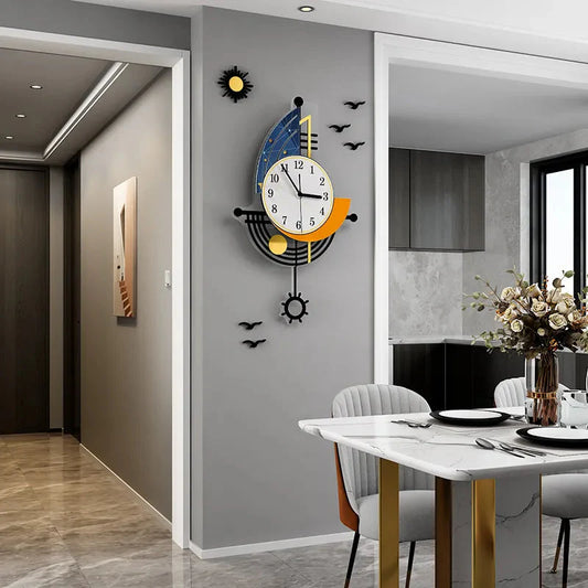 Dekorative Wanduhr Navigation Segelboot Kreatives Design Uhr Innenuhr Dekoration Wohnzimmer Hintergrund Wanddeko
