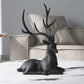 Rehdekorationen Schwarze Rentierornamente für Regal Wohnzimmer Handwerksmöbel Elch Rentierornamente Skulpturen Wohnkultur