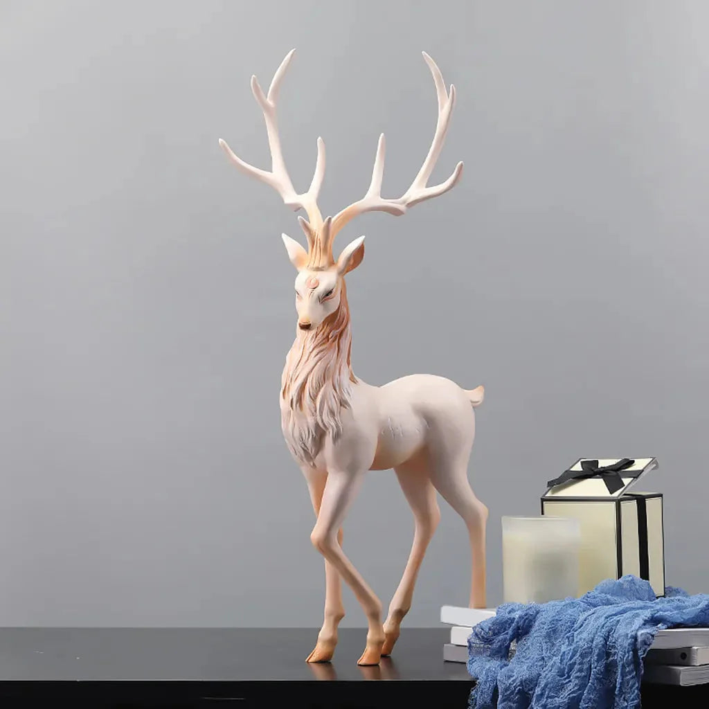 Rehdekorationen Schwarze Rentierornamente für Regal Wohnzimmer Handwerksmöbel Elch Rentierornamente Skulpturen Wohnkultur