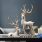 Rehdekorationen Schwarze Rentierornamente für Regal Wohnzimmer Handwerksmöbel Elch Rentierornamente Skulpturen Wohnkultur