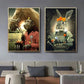 Reh Kaninchen Gorilla Jazz Affe Katze rauchende Leinwandmalerei Tier Poster und Drucke Moderne Wandkunst Bild für Badezimmerdekoration