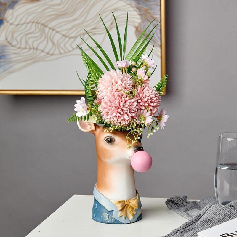 Frendorf | BubbleBeast Tierische Deko-Vase | Kreative Blumenvase mit Charakter