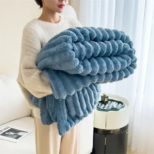 Frendorf | CozyCouture | Plüsch Decke | Luxuriöser Komfort | Ultimative Wärme | Bettwäsche | Decke Sofa