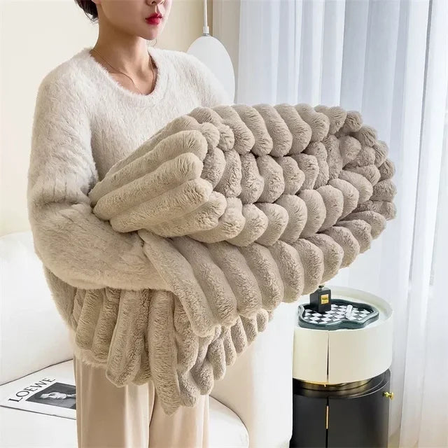 Frendorf | CozyCouture | Plüsch Decke | Luxuriöser Komfort | Ultimative Wärme | Bettwäsche | Decke Sofa