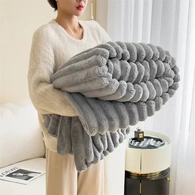 Frendorf | CozyCouture | Plüsch Decke | Luxuriöser Komfort | Ultimative Wärme | Bettwäsche | Decke Sofa