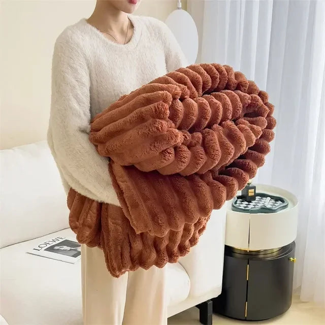 Frendorf | CozyCouture | Plüsch Decke | Luxuriöser Komfort | Ultimative Wärme | Bettwäsche | Decke Sofa