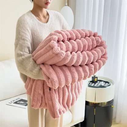 Frendorf | CozyCouture | Plüsch Decke | Luxuriöser Komfort | Ultimative Wärme | Bettwäsche | Decke Sofa
