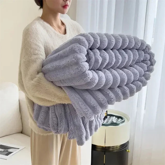 Frendorf | CozyCouture | Plüsch Decke | Luxuriöser Komfort | Ultimative Wärme | Bettwäsche | Decke Sofa