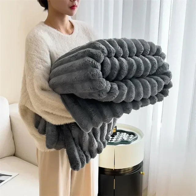 Frendorf | CozyCouture | Plüsch Decke | Luxuriöser Komfort | Ultimative Wärme | Bettwäsche | Decke Sofa